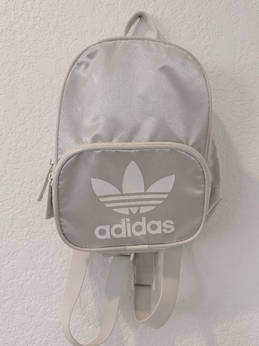 Adidas Mini Backpack White | Trefoil Logo Small Backpack | Sporty Streetwear Bag